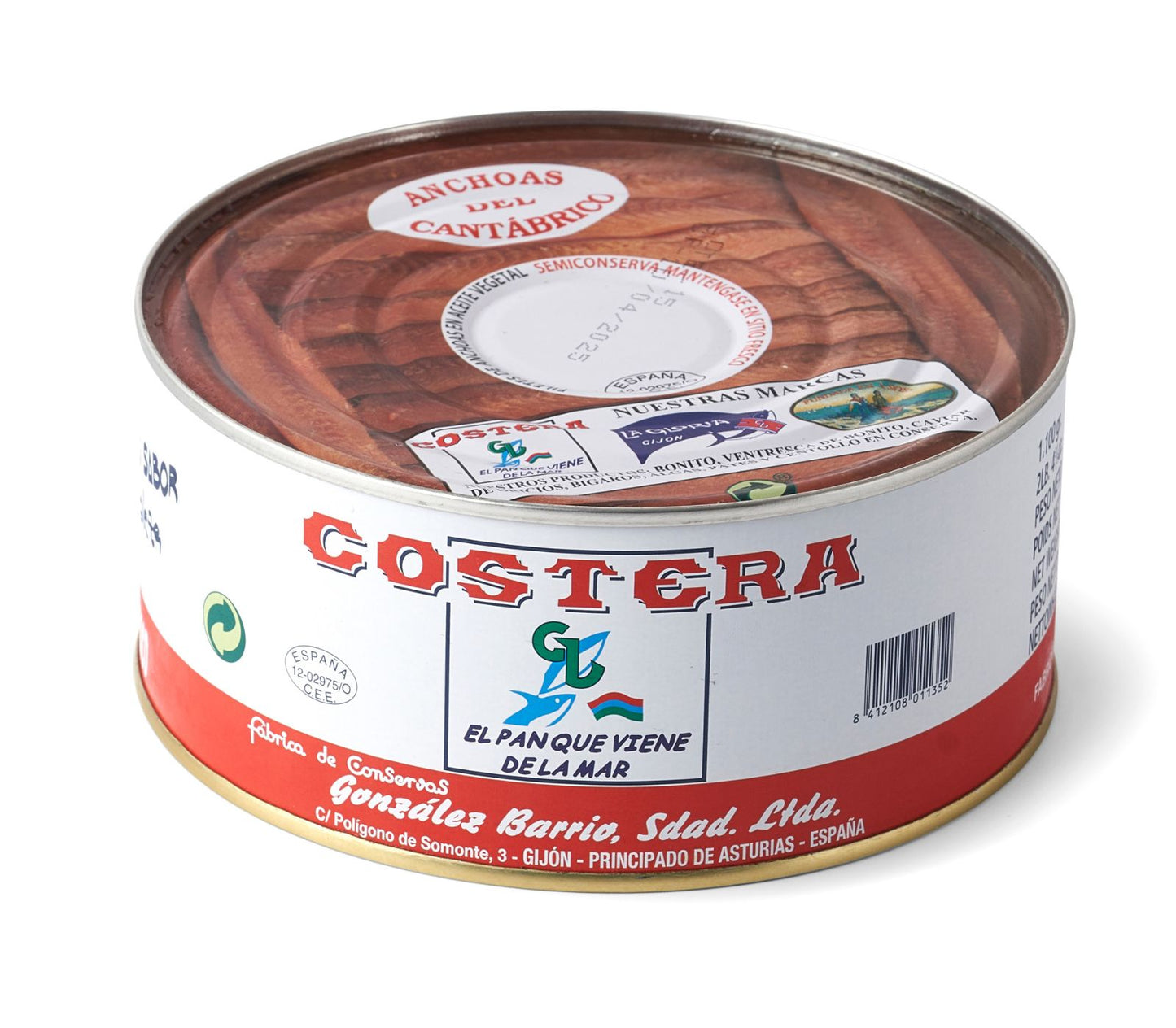 Anchoas del cantábrico en aceite de oliva