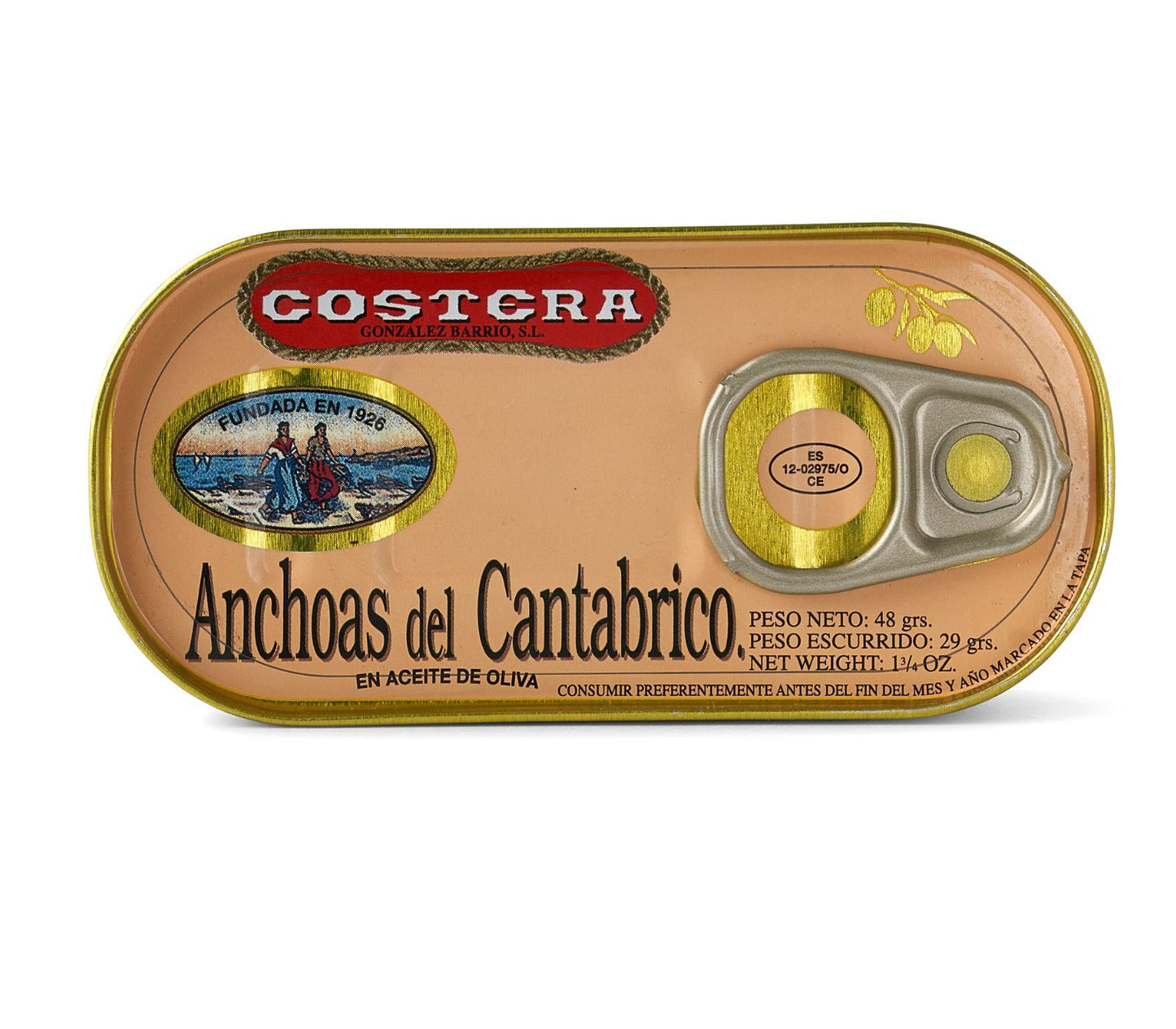 Anchoas del cantábrico en aceite de oliva