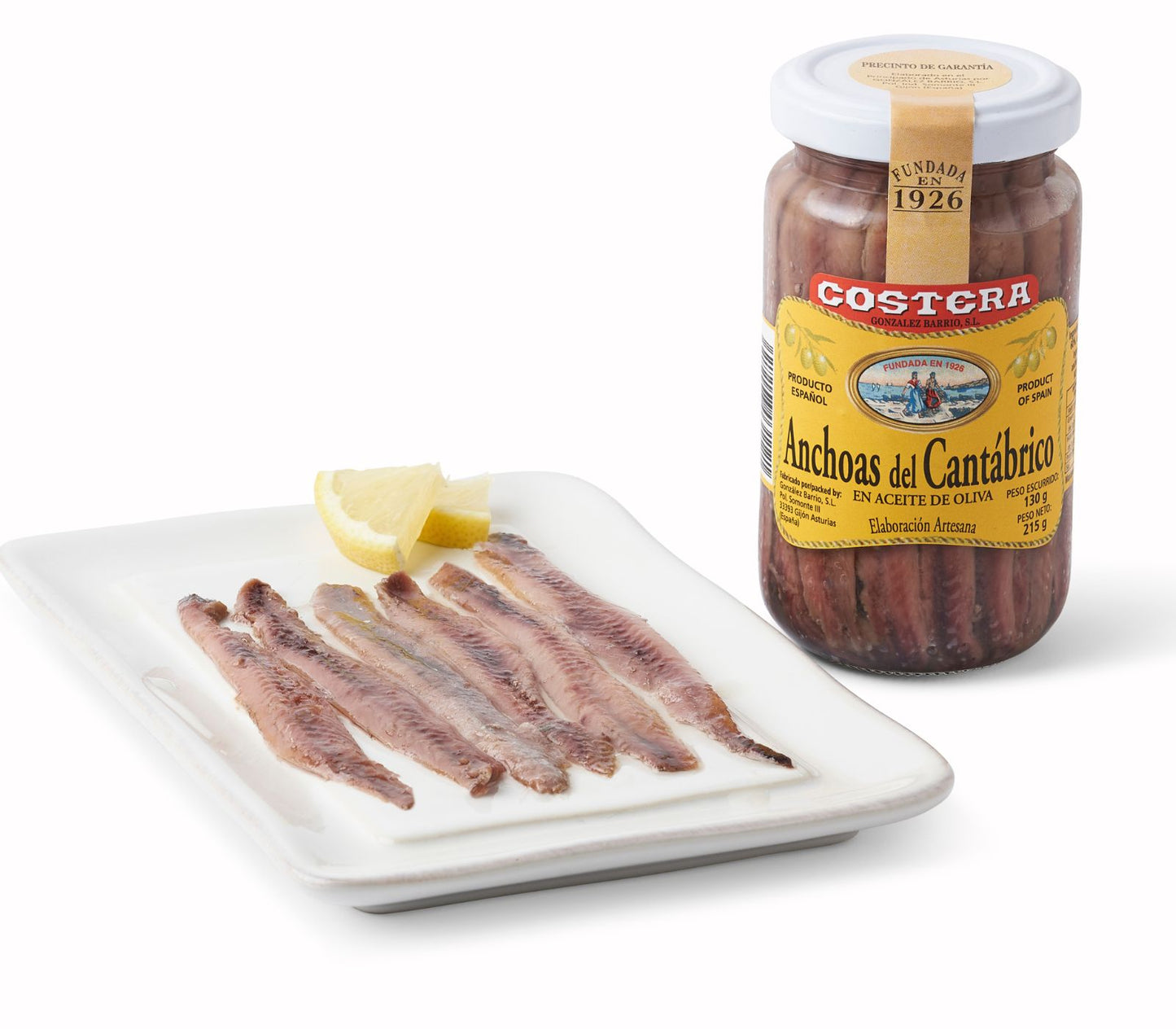 Anchoas del cantábrico en aceite de oliva