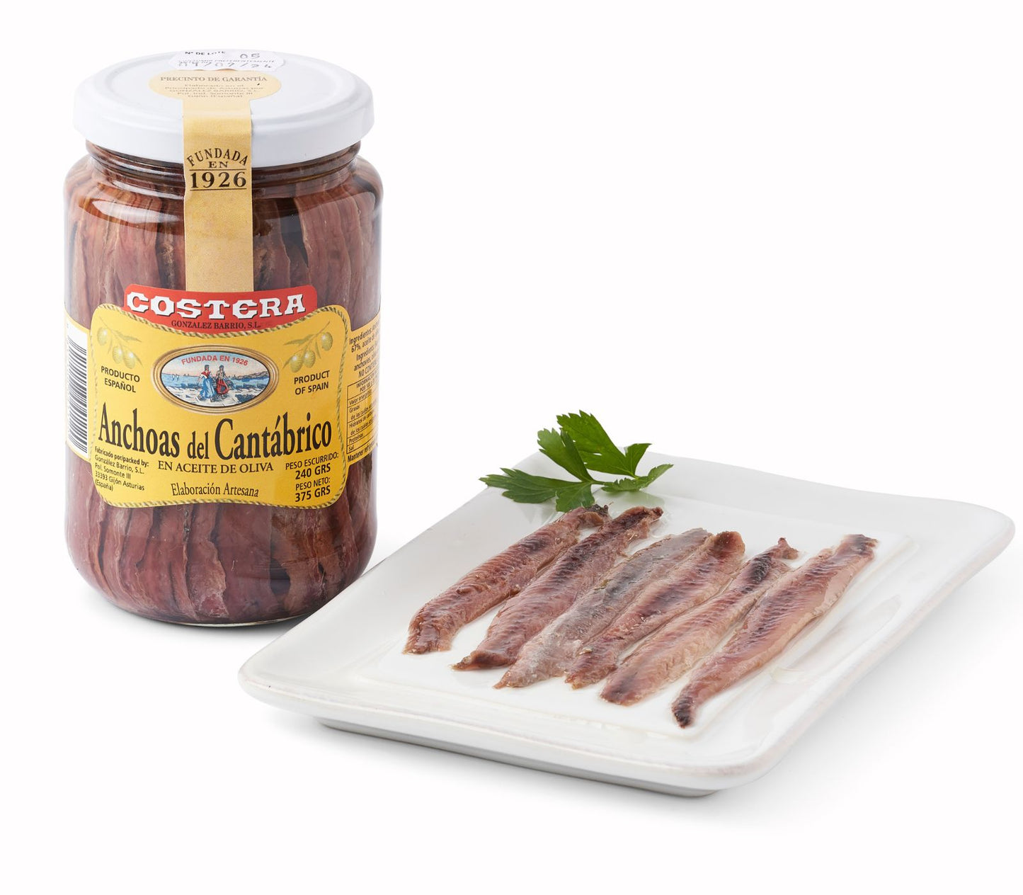 Anchoas del cantábrico en aceite de oliva