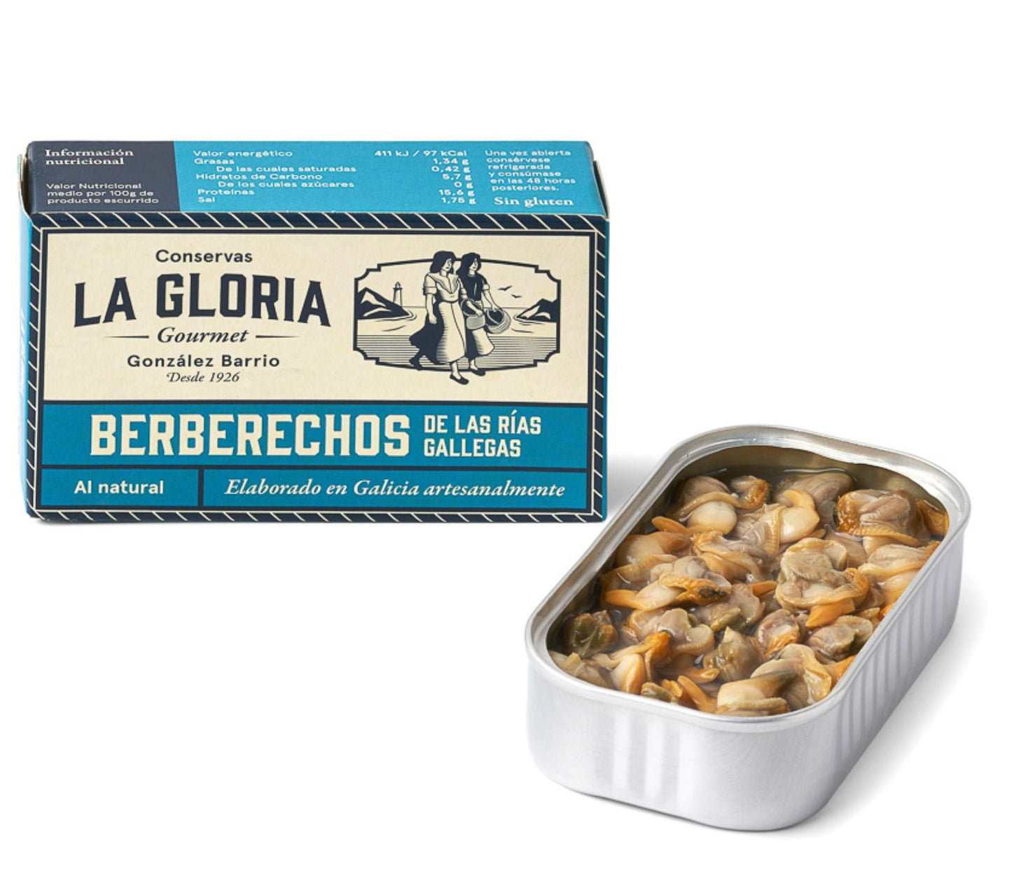 Berberechos al natural de la ria gallega