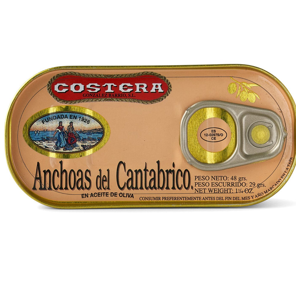 Anchoas del cantábrico en aceite de oliva