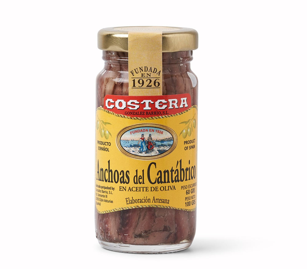 Anchoas del cantábrico en aceite de oliva