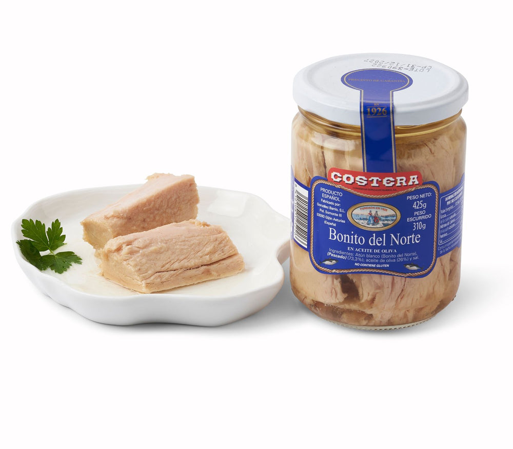 Bonito del norte aceite oliva tarro 500 g.