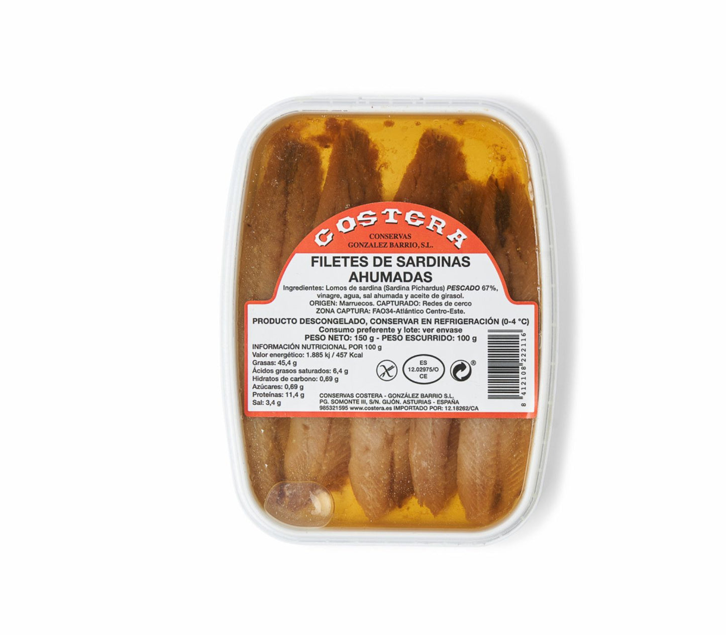 Filete de sardinas ahumadas 150 g