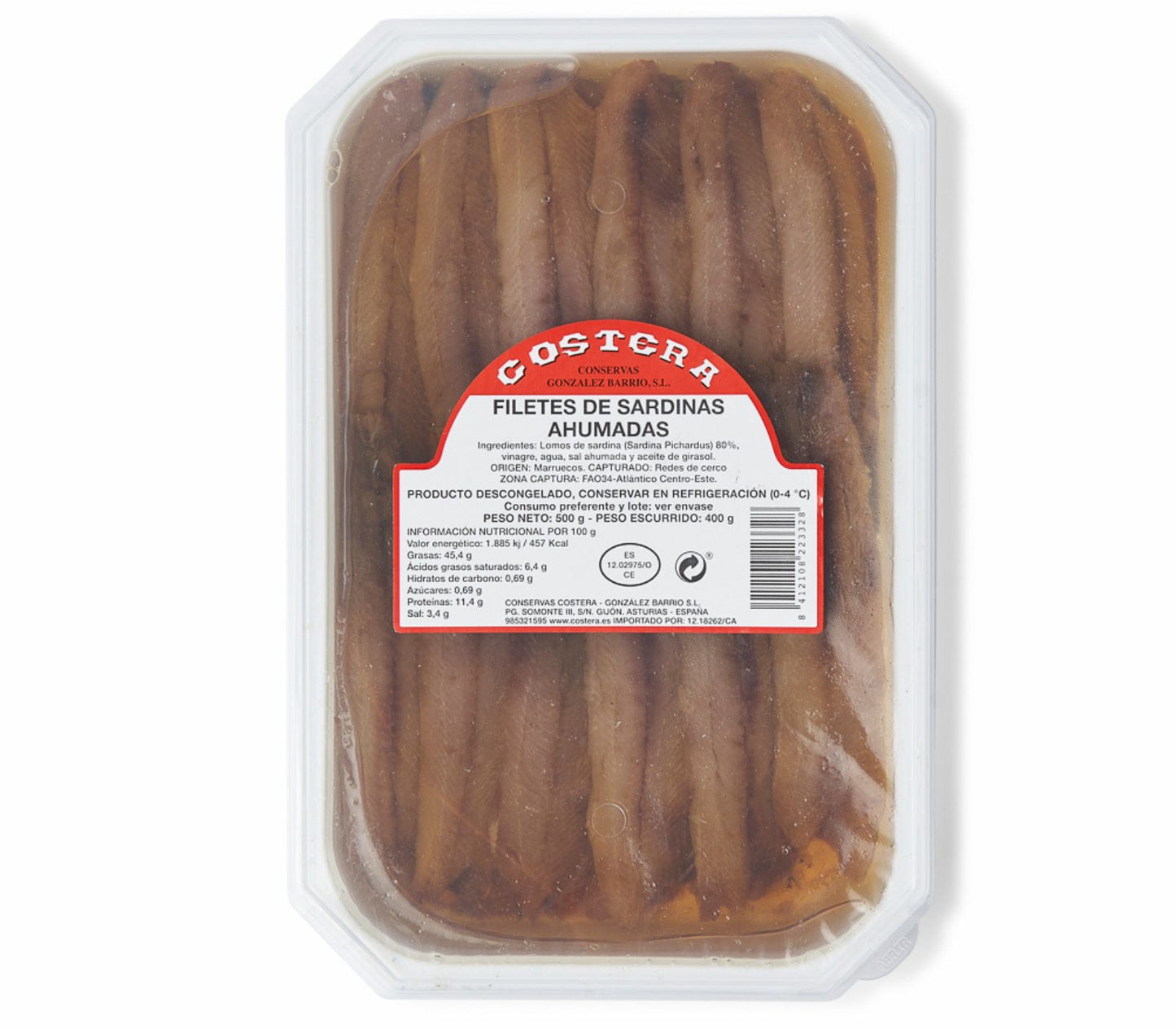 Filete de sardinas ahumadas 500 g